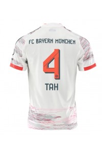 Bayern Munich Jonathan Tah #4 Jalkapallovaatteet Vieraspaita 2025-26 Lyhythihainen